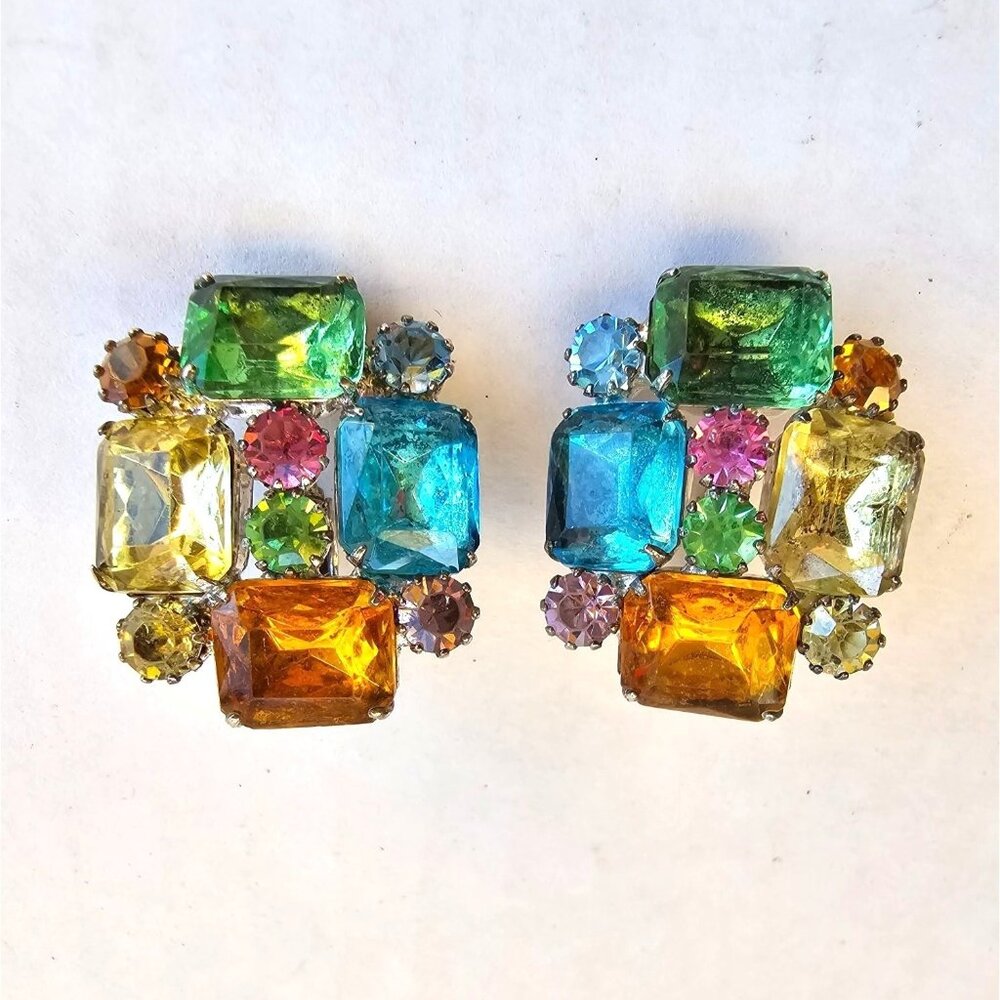 Spring Statement Earrings Gemstone Beautiful - image 1